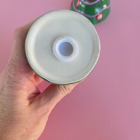 Pfaltzgraff Christmas Tree Salt & Pepper Set - Hand Painted Set Vintage 2013 - Picture 5 of 8